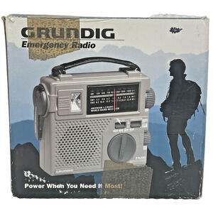 Grundig FR-200 AM/FM Shortwave World Band Emergency Radio Hand Crank Works